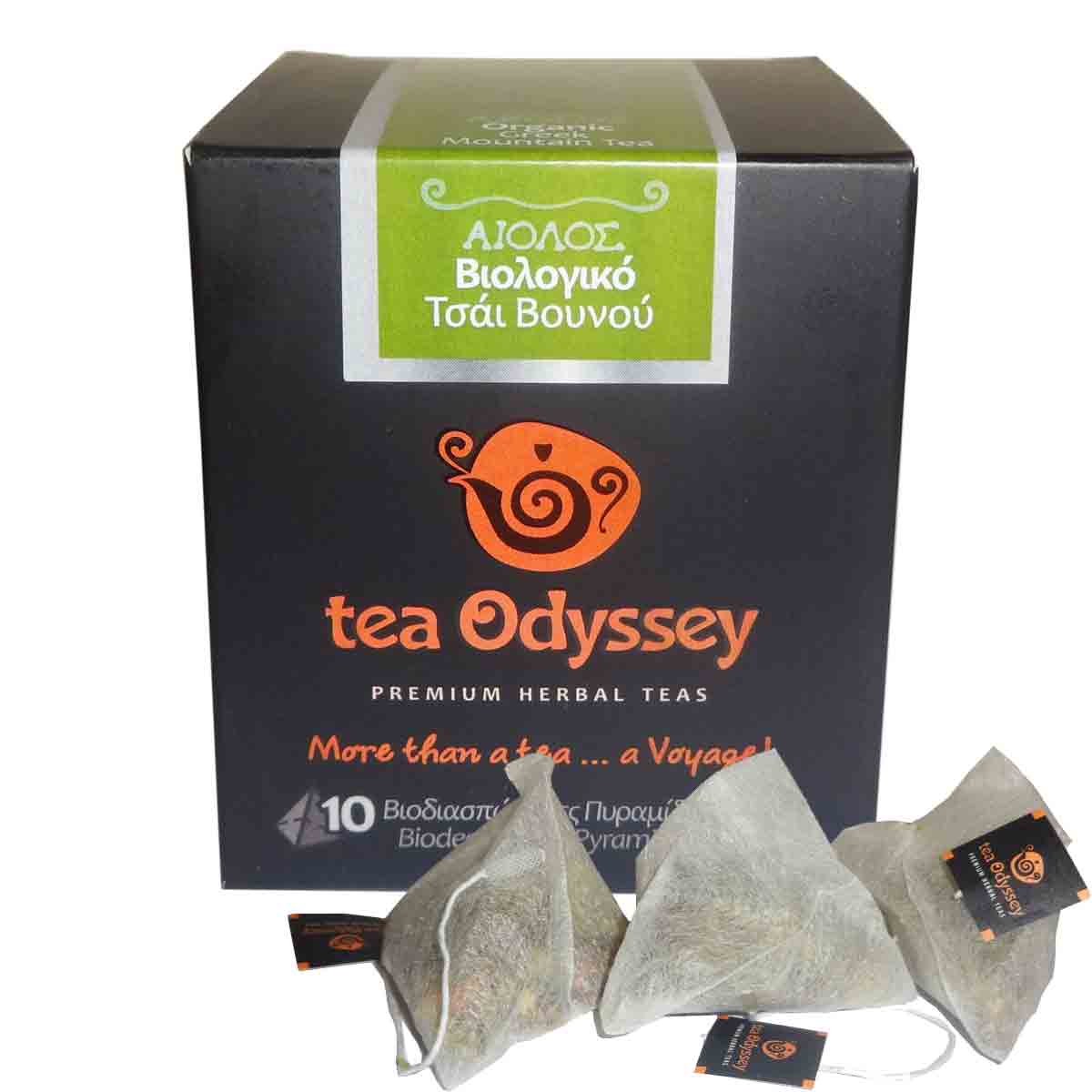 Tea Pyramids with Organic Mountain Tea Sideritis, 10 pcs