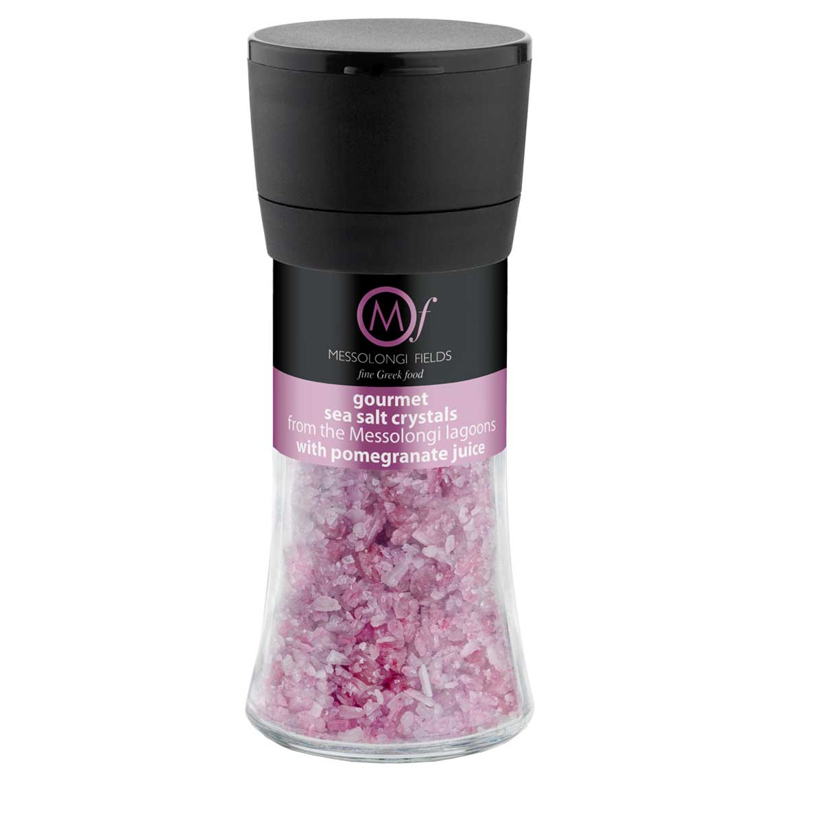 Gourmet Sea Salt Crystals with Pomegranate Juice, 95gr, "Messolongi Fields"