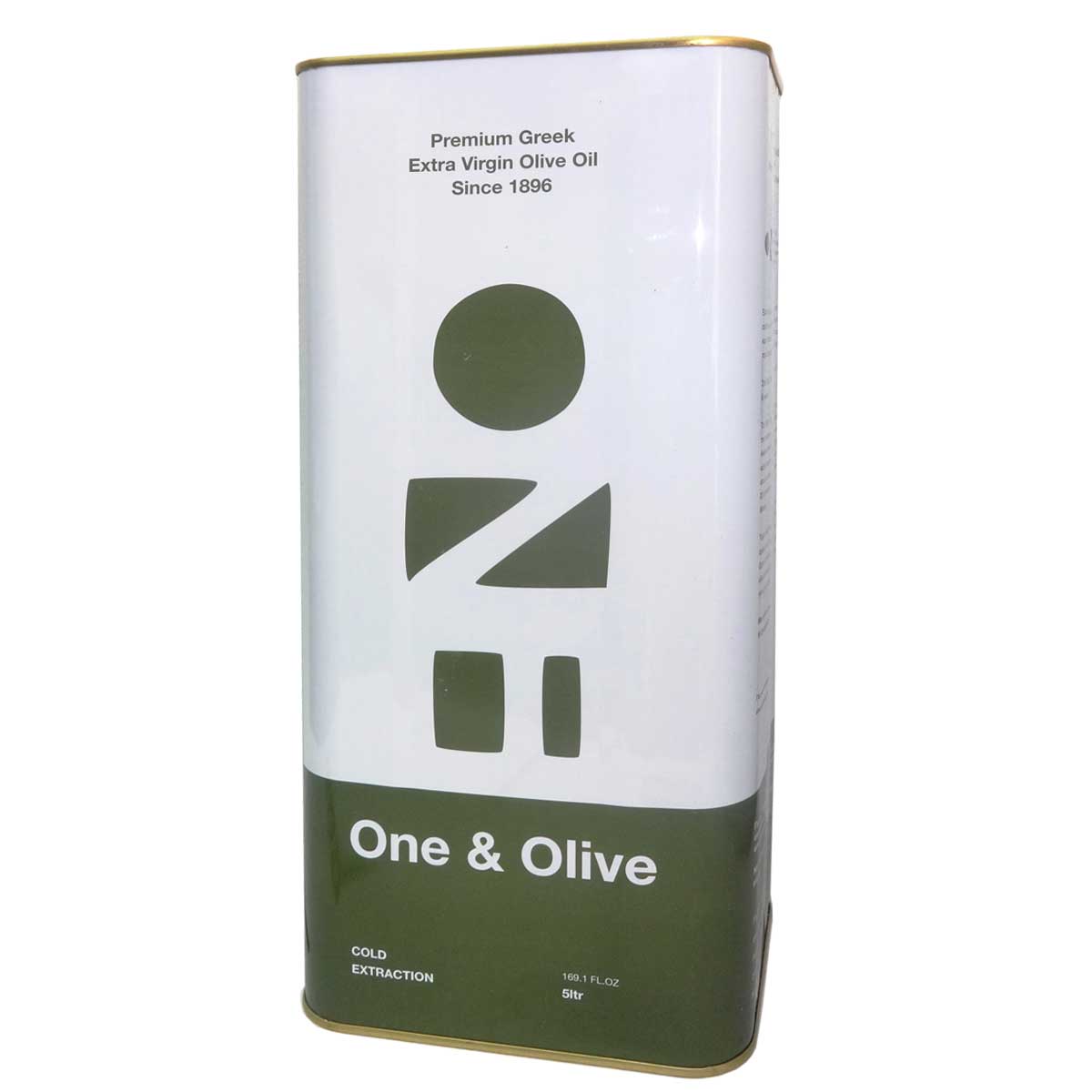 Extra Virgin Olive Oil, from Messinia Peloponnese, Acidity 0.3%, 5lt, "One & Olive"
