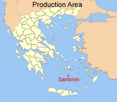 Karte von Santorini