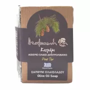 Natural Pine Tar Olive Oil Soap from Lesvos Island, for skin & hair problems