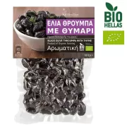 Organic Throuba Olives with Herbs, 180gr, "Velouitinos"