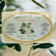 Jasmine Natural Olive Oil Soap from Lesvos Island, 100gr, "Lesviaki Gi"