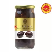 Kalamon Olives PDO in brine, glass jar 370gr, "ILIADA", no preservatives