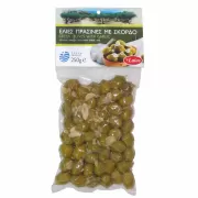 Green Olives with Garlic without added salt, 250gr, "LAIOS"