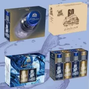 Geschenkbox mit 2 Flaschen Ouzo 20ml + 2 Flaschen Tsipouro 20ml, 41% vol, "Kosteas"